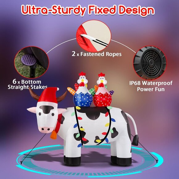 🆕6FT Christmas Inflatables Built-in LED Yard Outdoor Decorations - Picture 4 of 7